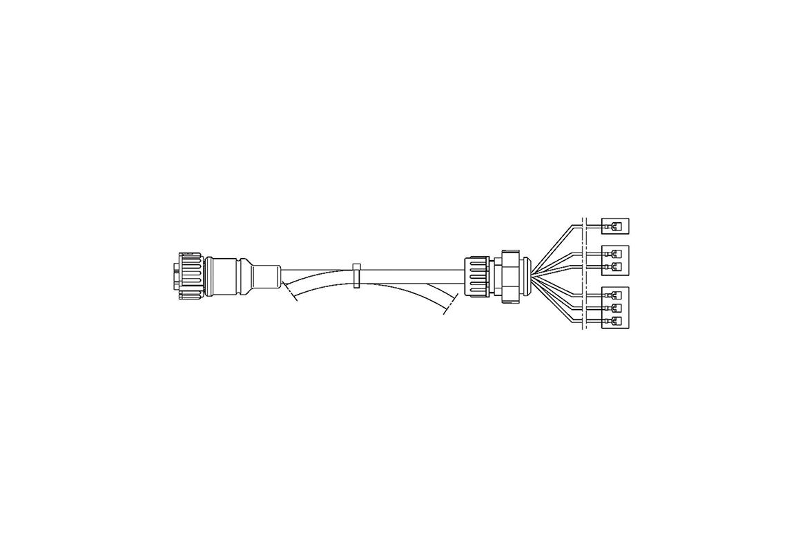 Rear lamp harness 7 pin for junction box 4300 mm